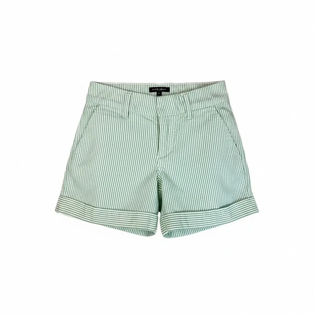 Women's‎ Dear John Classic Pin Striped Cuffed Green Shorts, Size 27